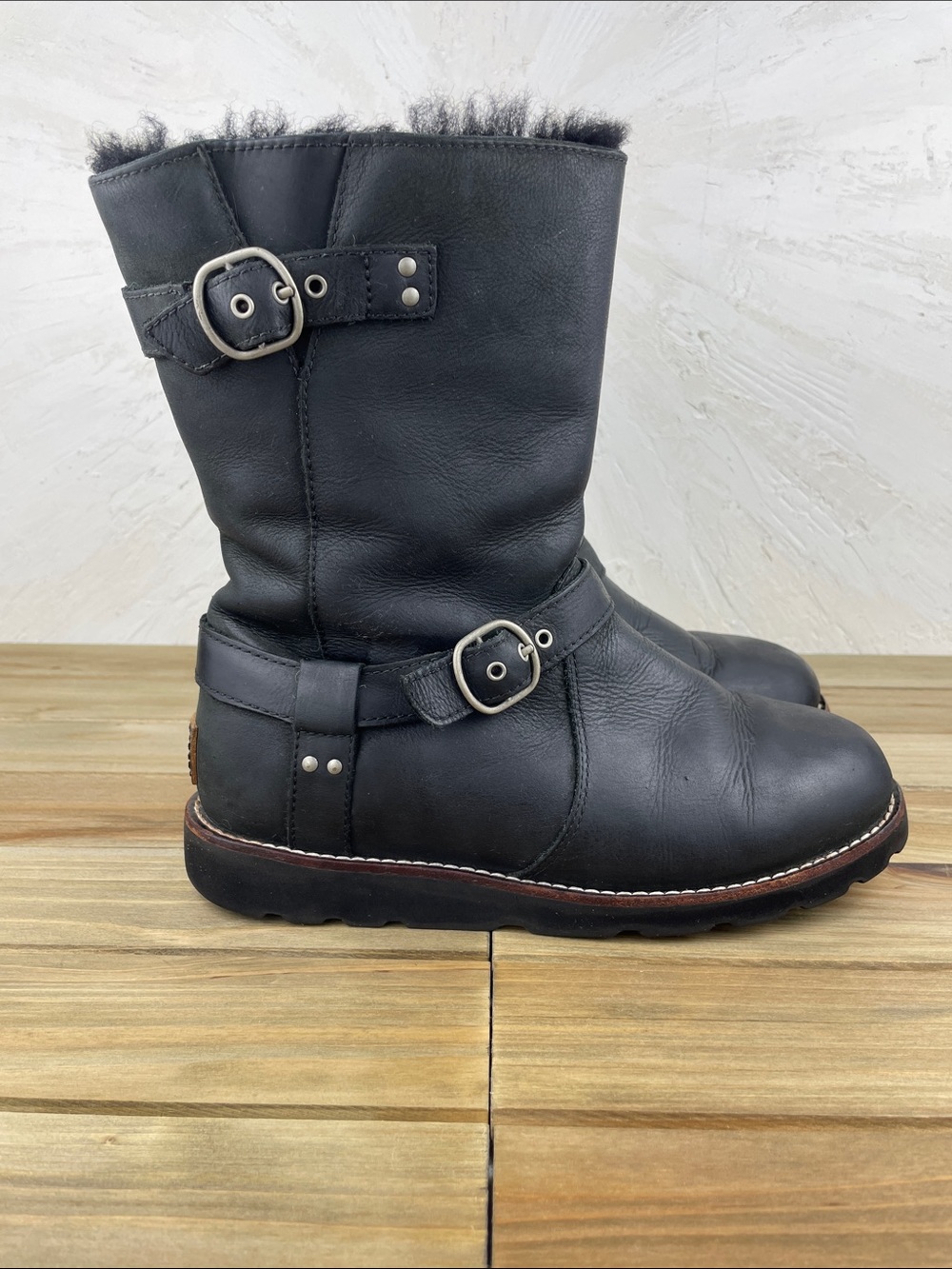 UGG Leather Black Boots